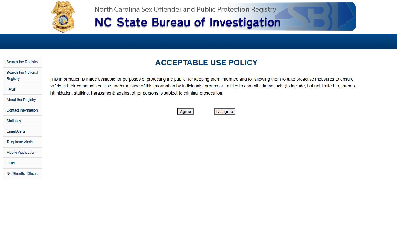 Caswell County arrest records and court charges North Carolina sex offender registry