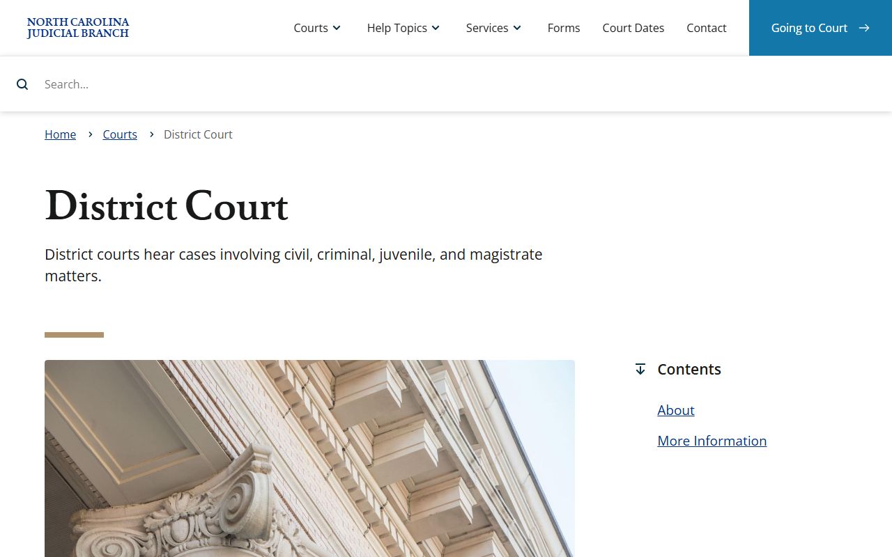 Caswell County court dockets North Carolina District Court overview