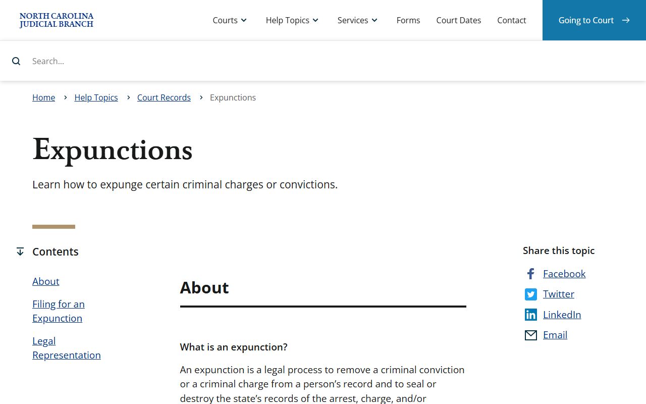 Caswell County criminal court records expunctions help topic