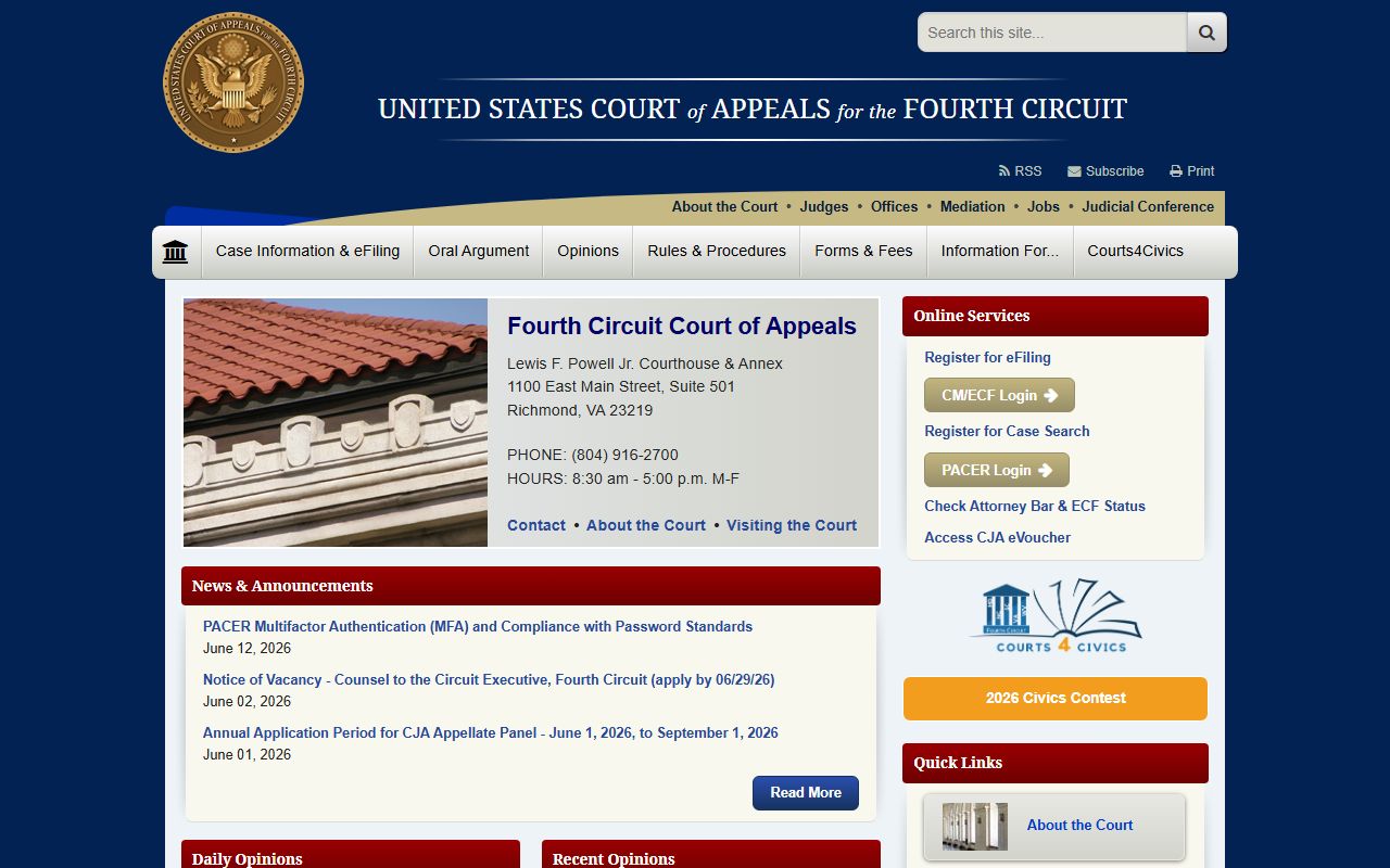 Caswell County criminal court records Fourth Circuit federal appeals