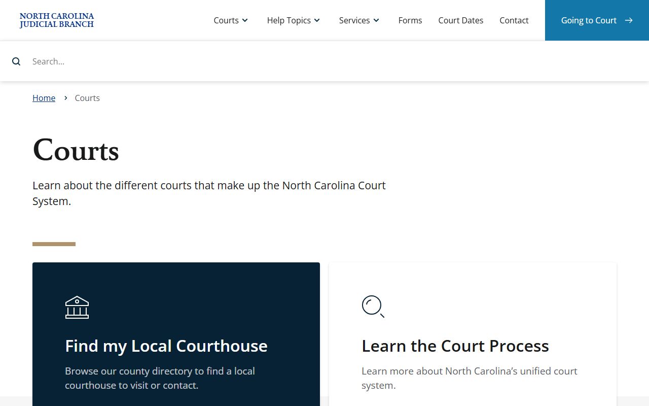 Caswell County court records North Carolina courts overview