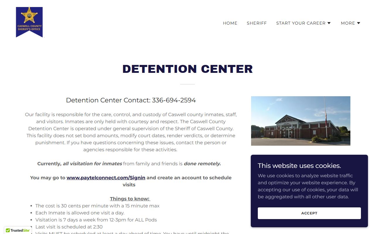 Caswell County inmate search Detention Center source